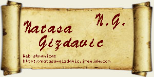 Nataša Gizdavić vizit kartica